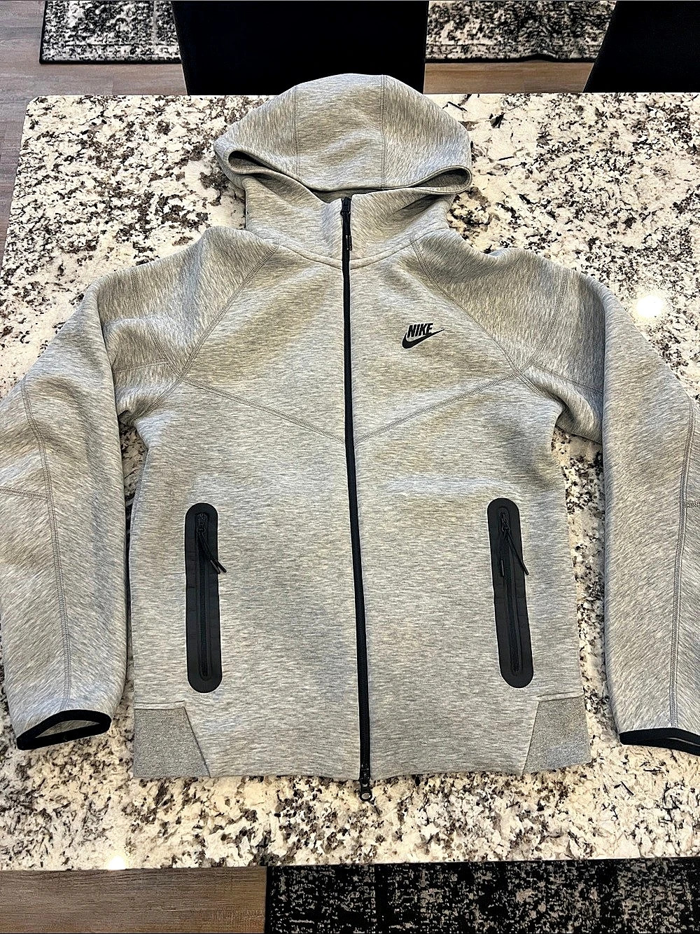 Nike Sportswear Tech Fleece Full-Zip Hoodie Mens Gray Size Small